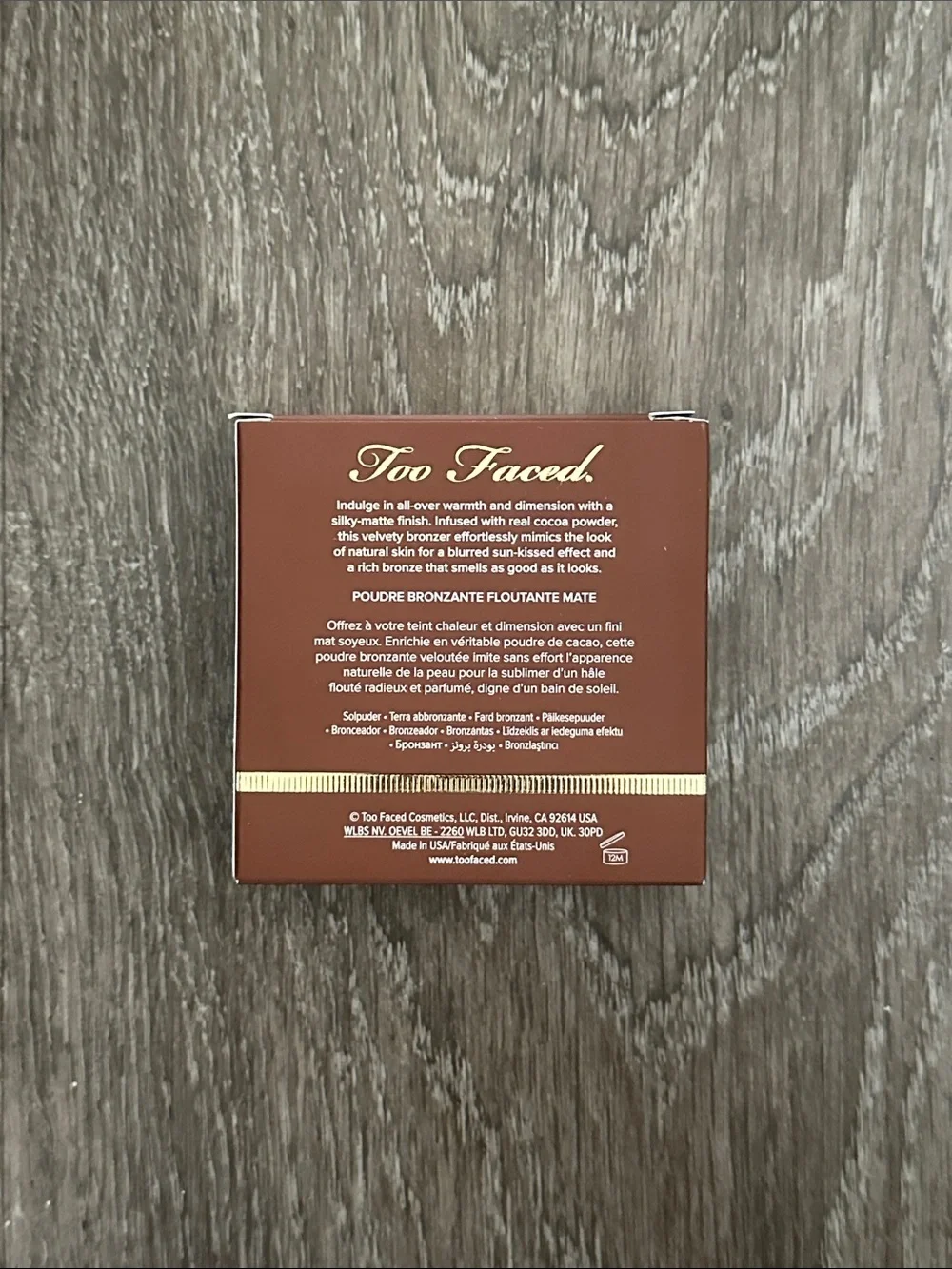 Too Faced Bronzer Compact in Warm Tan Brown